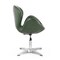 Manhattan Comfort Raspberry Faux Leather Adjustable Swivel Chair in Forest Green and Polished Chrome, PK2 2-AC038-FG - alternate 5